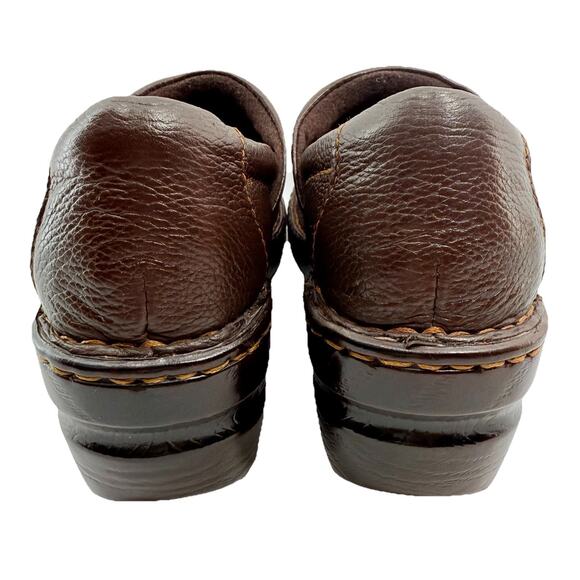 b.ø.c Born Concept Peggy Brown Leather Slip-On Comfort Clogs Women’s Sz 8 BC6632 - Picture 4 of 12